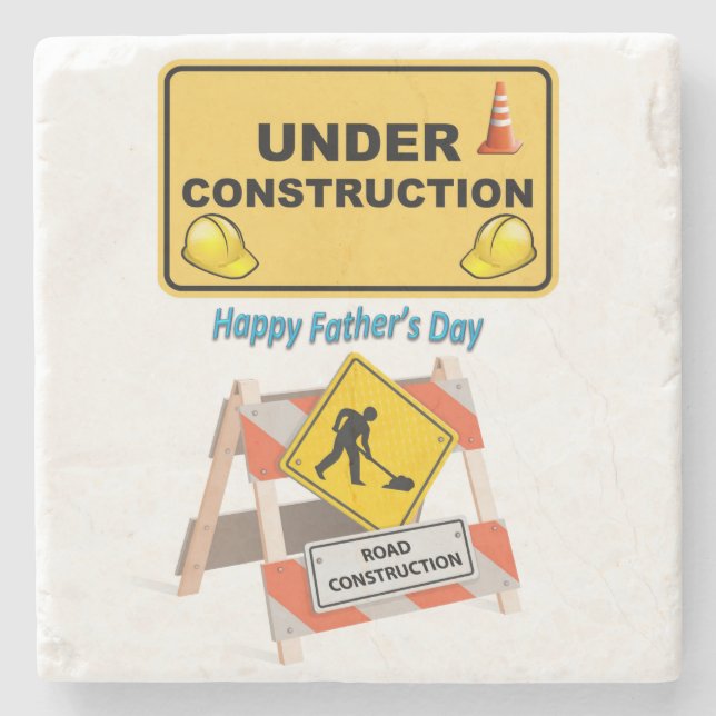 Posavasos De Piedra Pascua de piedra de mármol del día del padre (Anverso)