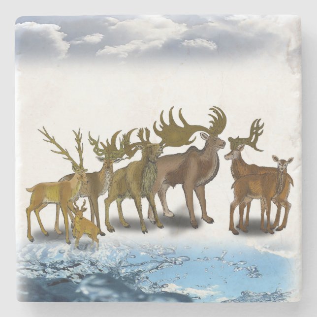 Posavasos De Piedra Pascua de piedra de mármol del día del padre (Anverso)