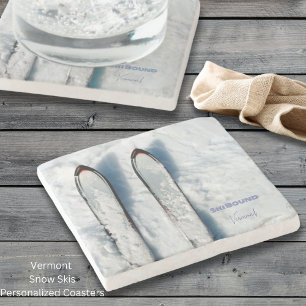 Posavasos De Piedra Pascua de piedra de nieve de Vermont