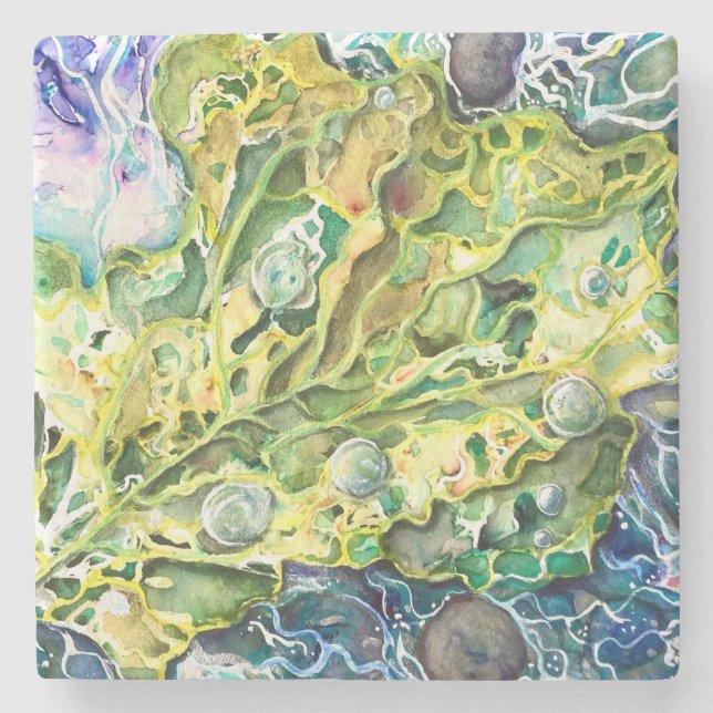 Posavasos De Piedra Pascua de piedra de "ruido verde" (Anverso)