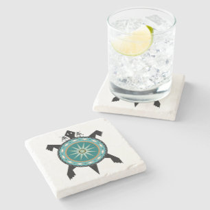 Posavasos De Piedra Pascua de piedra de tortuga nativa
