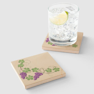 Posavasos De Piedra Pascua de piedra de uvas