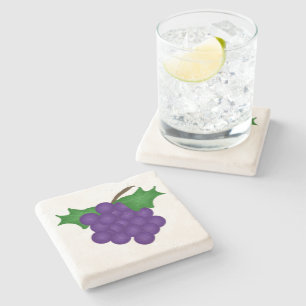 Posavasos De Piedra Pascua de piedra de uvas