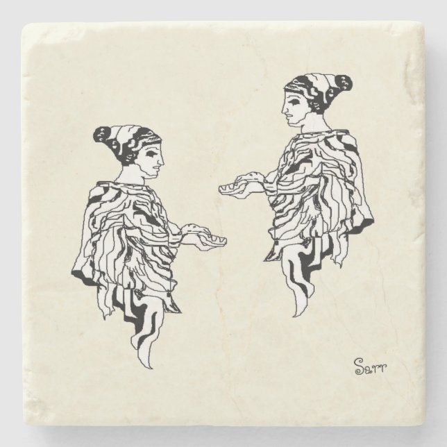 Posavasos De Piedra Pascua de piedra: Estatua griega (Anverso)