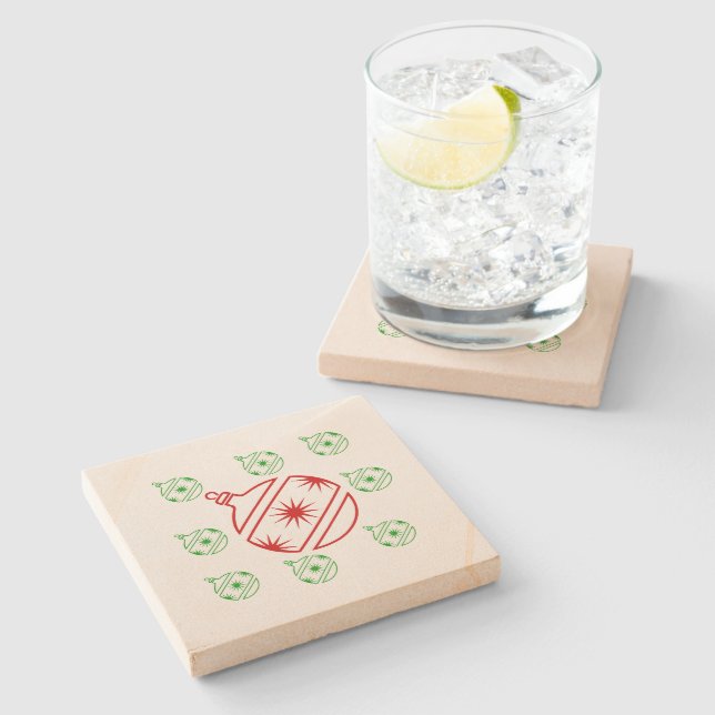 Posavasos De Piedra Pascua de piedra - Ornamentos de vacaciones (Lateral)