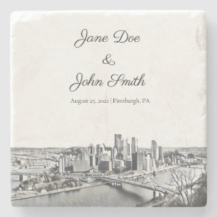 Posavasos De Piedra Pascua de piedra personalizada de Pittsburgh