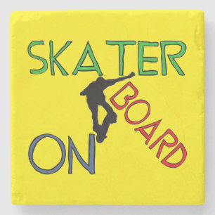 Posavasos De Piedra Pascua De Piedra - Skater A Bordo