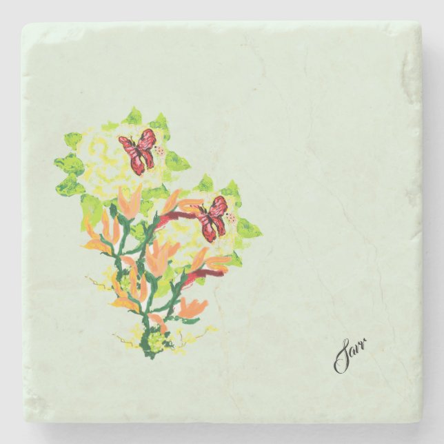 Posavasos De Piedra Pascua de piedra: Tiempo asiático de belleza (Anverso)