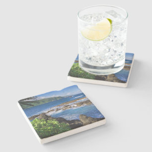 Posavasos De Piedra Pascua de piedra tropical oceánica