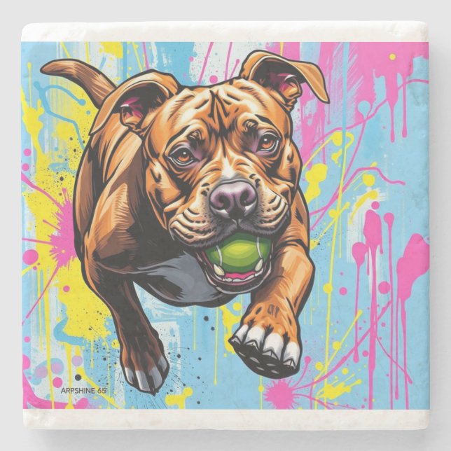 Posavasos De Piedra Pascua de pintura de pizarra (Anverso)