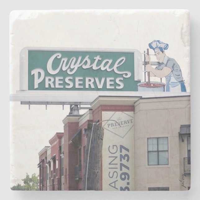 Posavasos De Piedra Pascua de protección de cristal, Nueva Orleans (Anverso)