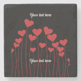 Posavasos De Piedra Pascua de San Valentín/piedra de amor - texto pers