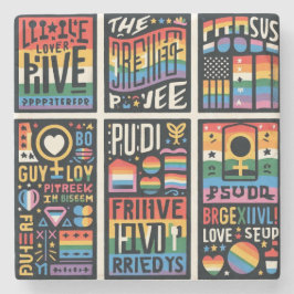 Posavasos De Piedra Pascua LGBTQ