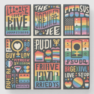 Posavasos De Piedra Pascua LGBTQ