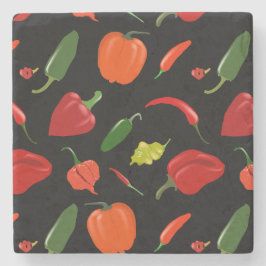 Posavasos De Piedra Pascua picante de pimientos calientes