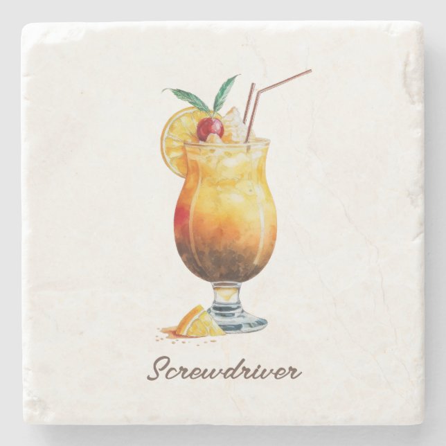 Posavasos De Piedra Pascua, piedra - Destornillador (Anverso)