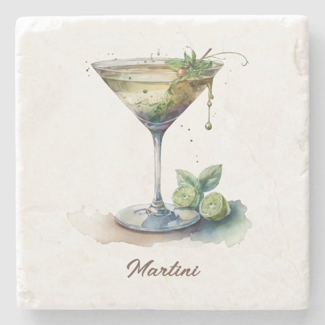 Posavasos De Piedra Pascua, piedra - Martini (Anverso)