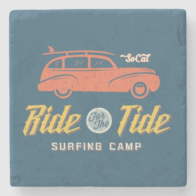 Posavasos De Piedra Paseo de Socal para la marea (Anverso)