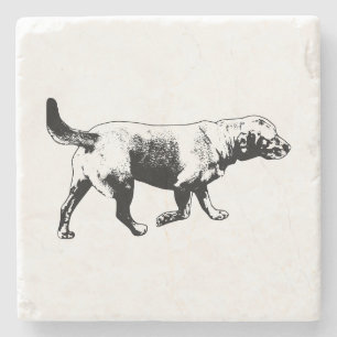 Posavasos De Piedra Paseo por la montaña rusa de arte de tinta Labrado