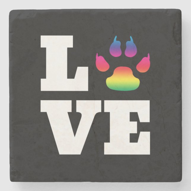 Posavasos De Piedra Pasta arcoiris (Anverso)