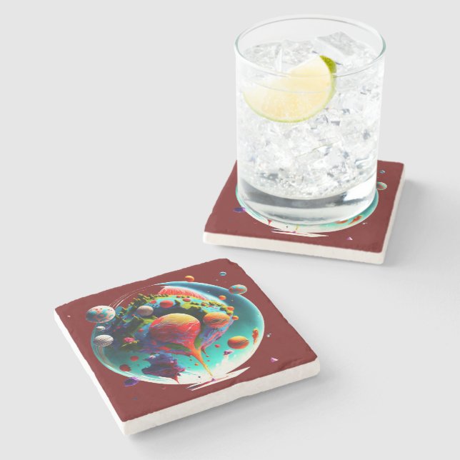 Posavasos De Piedra Pastafari STEINUNTERSETZER (Lateral)