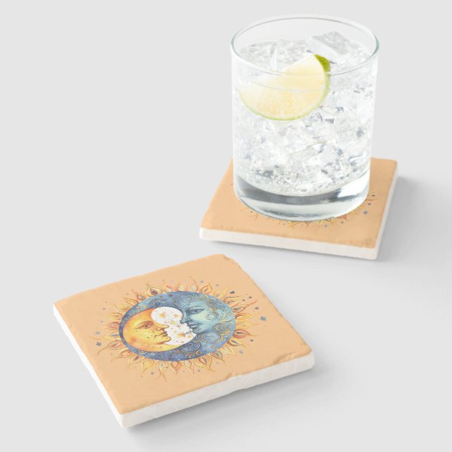 Posavasos De Piedra Pastafari STEINUNTERSETZER (Lateral)