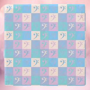 Posavasos De Piedra Pastel de patrón de música de limpieza de vasos