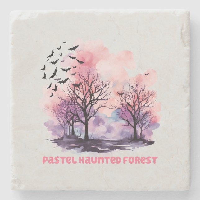 Posavasos De Piedra Pastel Haunted Forest (Anverso)