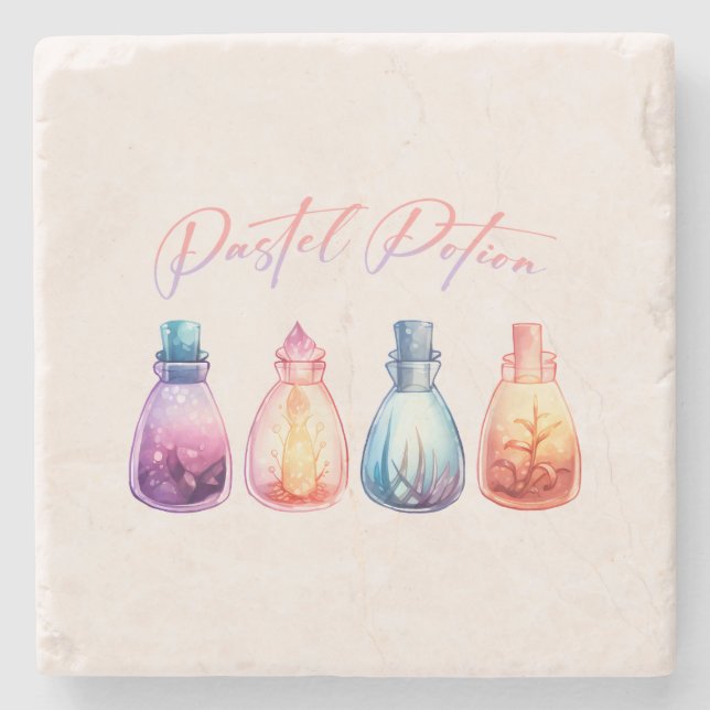 Posavasos De Piedra Pastel Potion (Anverso)