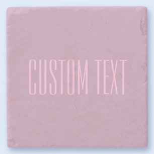 Posavasos De Piedra Pastel Púrpura y Rosa Claro   Texto Editable Moder