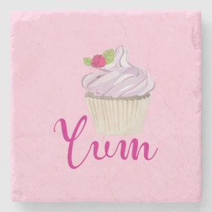 Posavasos De Piedra ¡Pastel rosa de ensueño con Raspberry Yum!