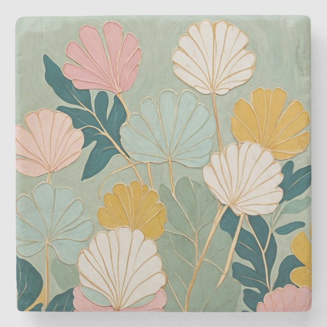 Posavasos De Piedra Pastel Scallop Dance (Anverso)