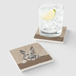 Posavasos De Piedra Pastor alemán Mascota de Perro de cachorro