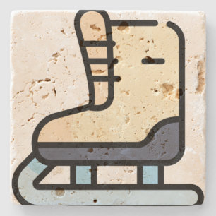 Posavasos De Piedra patinaje sobre hielo