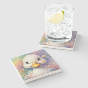 Posavasos De Piedra Pato 3 Aves arcoiris