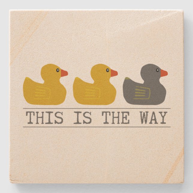 Posavasos De Piedra Pato gris de pato de Minnesota - Así es (Anverso)