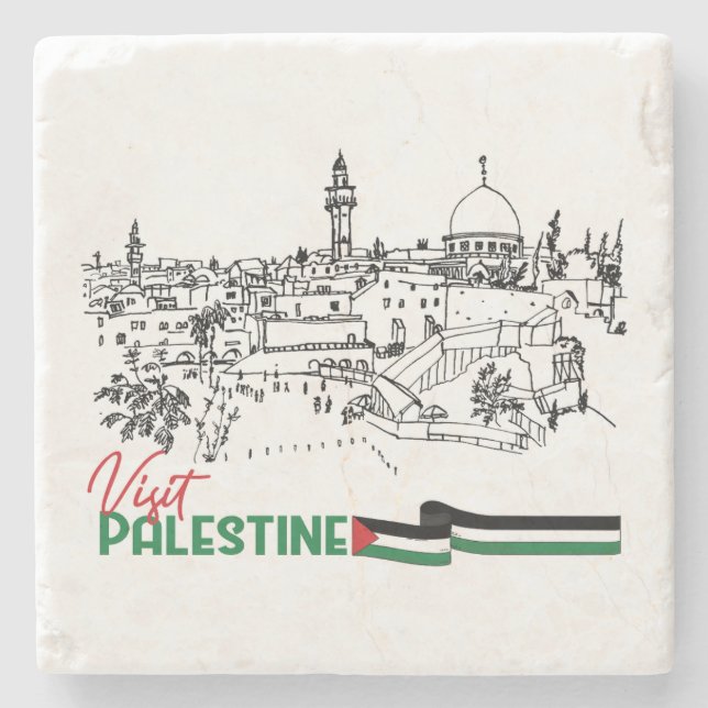 Posavasos De Piedra Patrimonio y esperanza palestinos (Anverso)
