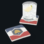 Posavasos De Piedra Patriotic stone coaster with Flag of Utah, USA<br><div class="desc">Add a stylish and patriotic touch to your home or office with our exclusive stone coaster featuring the new flag of Utah, USA! Crafted with meticulous attention to detail, this stone coaster is more than just a protective surface—it’s a celebration of Utah’s renewed identity and cultural pride. The vibrant design...</div>