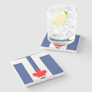Posavasos de piedra patriótico con bandera de Toro