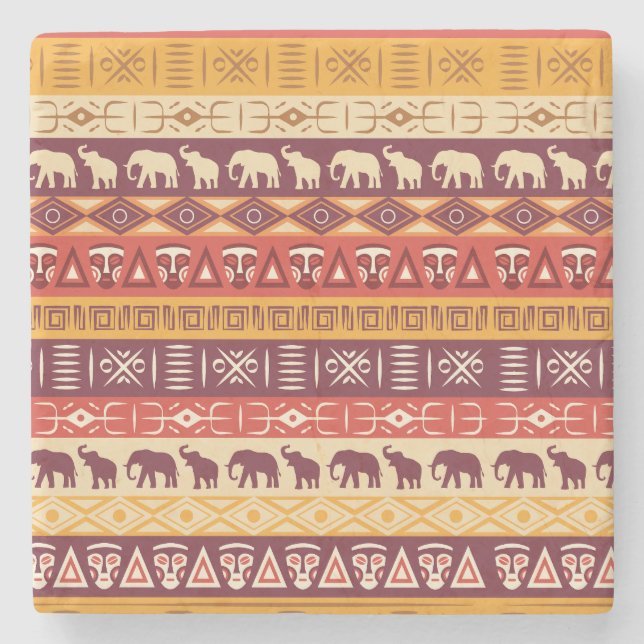 Posavasos De Piedra Patrón africano (Anverso)