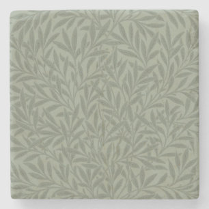 Posavasos De Piedra Patrón Antiguo de Sauce de William Morris Verde Sa