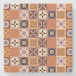Posavasos De Piedra Patrón azulejo de color arena