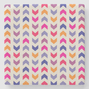 Posavasos De Piedra Patrón colorido Aztec Chevron