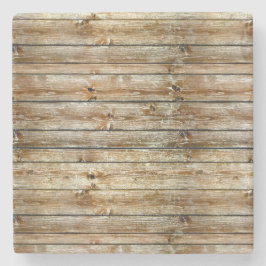 Posavasos De Piedra Patrón continuo de tabla de madera marrón desgasta