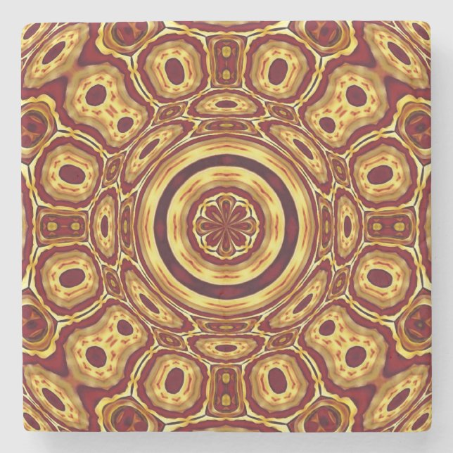 Posavasos De Piedra Patrón de arte abstracto de África (Anverso)