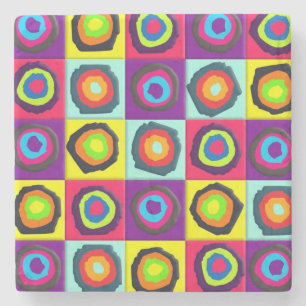 Posavasos De Piedra patrón de círculos