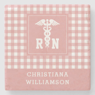 Posavasos De Piedra Patrón de colocación personalizado RN Enfermero re