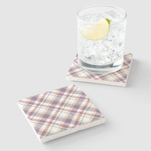 Posavasos De Piedra Patrón de cuadros clásico