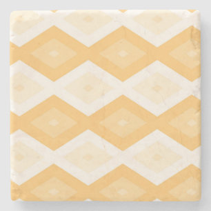 Posavasos De Piedra Patrón de diamante amarillo