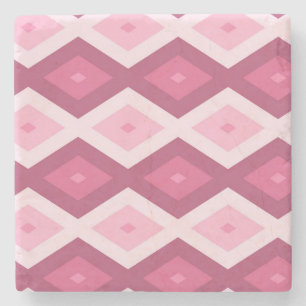 Posavasos De Piedra Patrón de diamante rosa